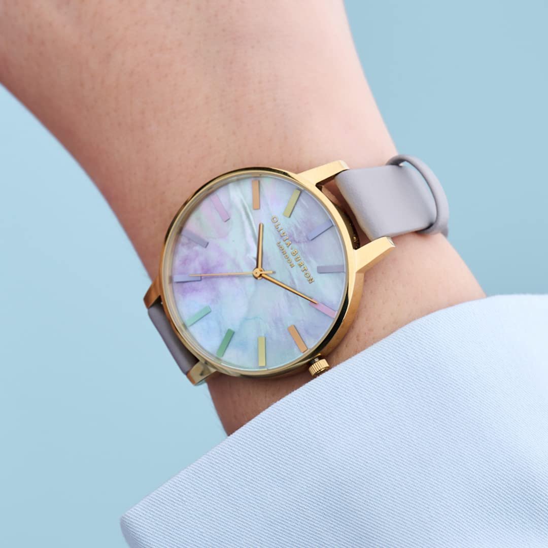 Годинник Olivia Burton Rainbow Collection OB16RB30 Жіночий Аналоговий Кварцовий Сірий Шкіряний Ремінець, блакитний, Класичний, фото №3