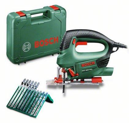 Лобзик електричний Bosch PST 800 PEL набір пилок 10шт 06033A0101, фото №1