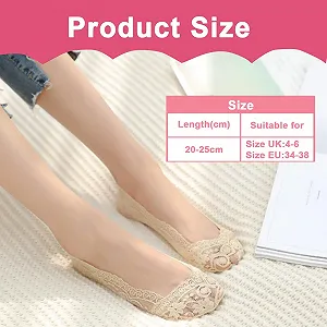 Жіночі шкарпетки-балетки з мереживом (6 пар) synthetic.ua - Фото 1