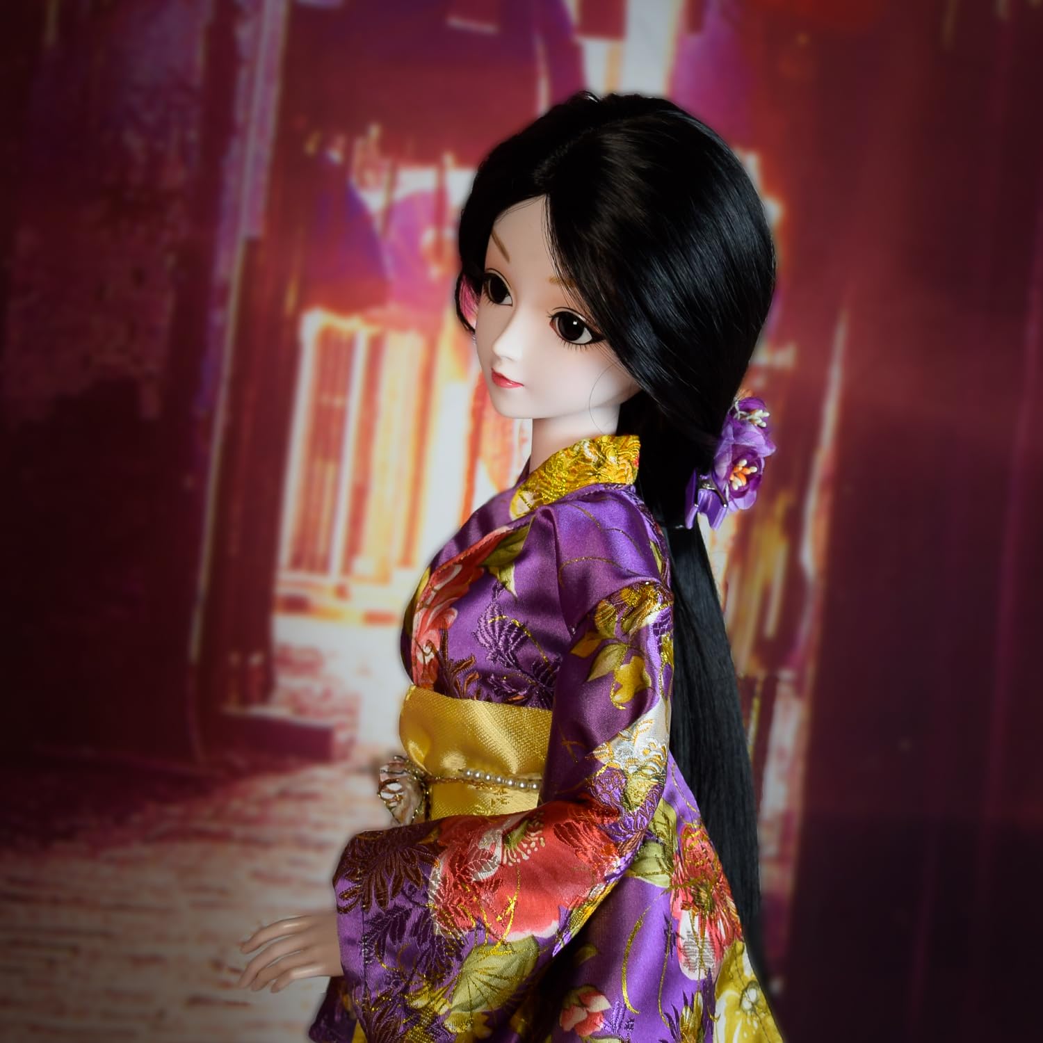 Кукла Cherry Sakura Ms 1/3 BJD SD 60 см 24 дюйма кимоно шарнирная, фото №6