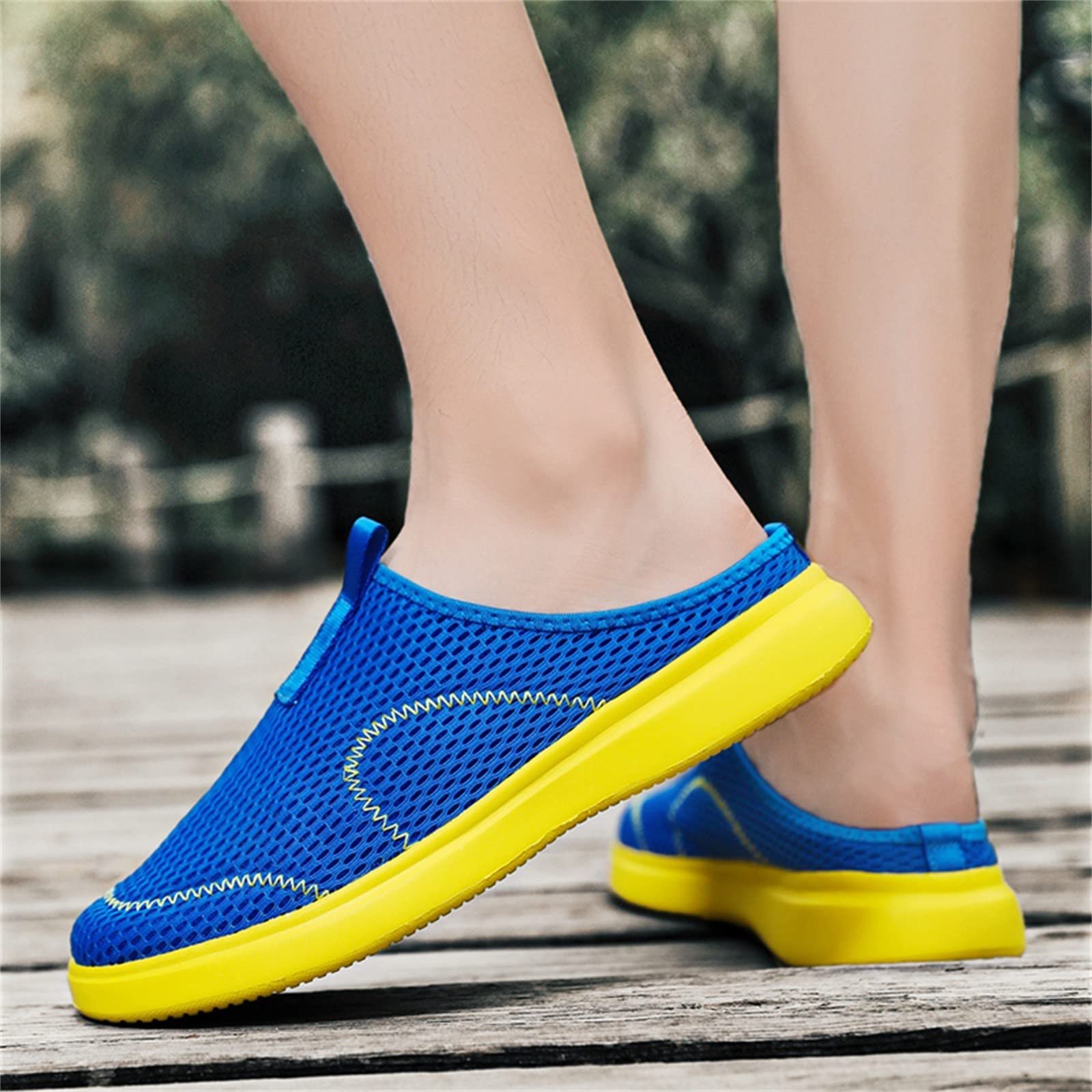 Кросівки чоловічі Літо 2022 Hollow Fly Woven Легкі Дихаючі Зручні Decompression Fashion Sports Running Shoes, фото №5