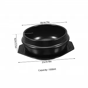 Кастрюля керамическая VICASKY Bibimbap Pot с подставкой жаростойкая synthetic.ua - Фото 1