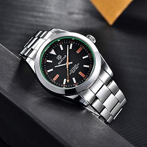 Чоловічий годинник Benyar Механічний автоматичний чоловічий годинник Military Watch Водонепроникний 100 м St6 Movement synthetic.ua - Фото 1