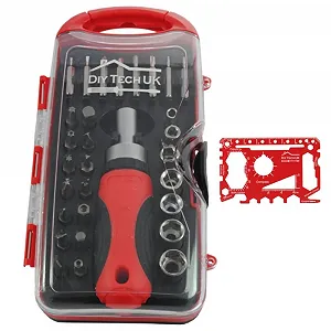 Набір магнітних реверсивних викруток 30 в 1 та мультитул 48 в 1 високовуглецева сталь із кейсом - Фото 1