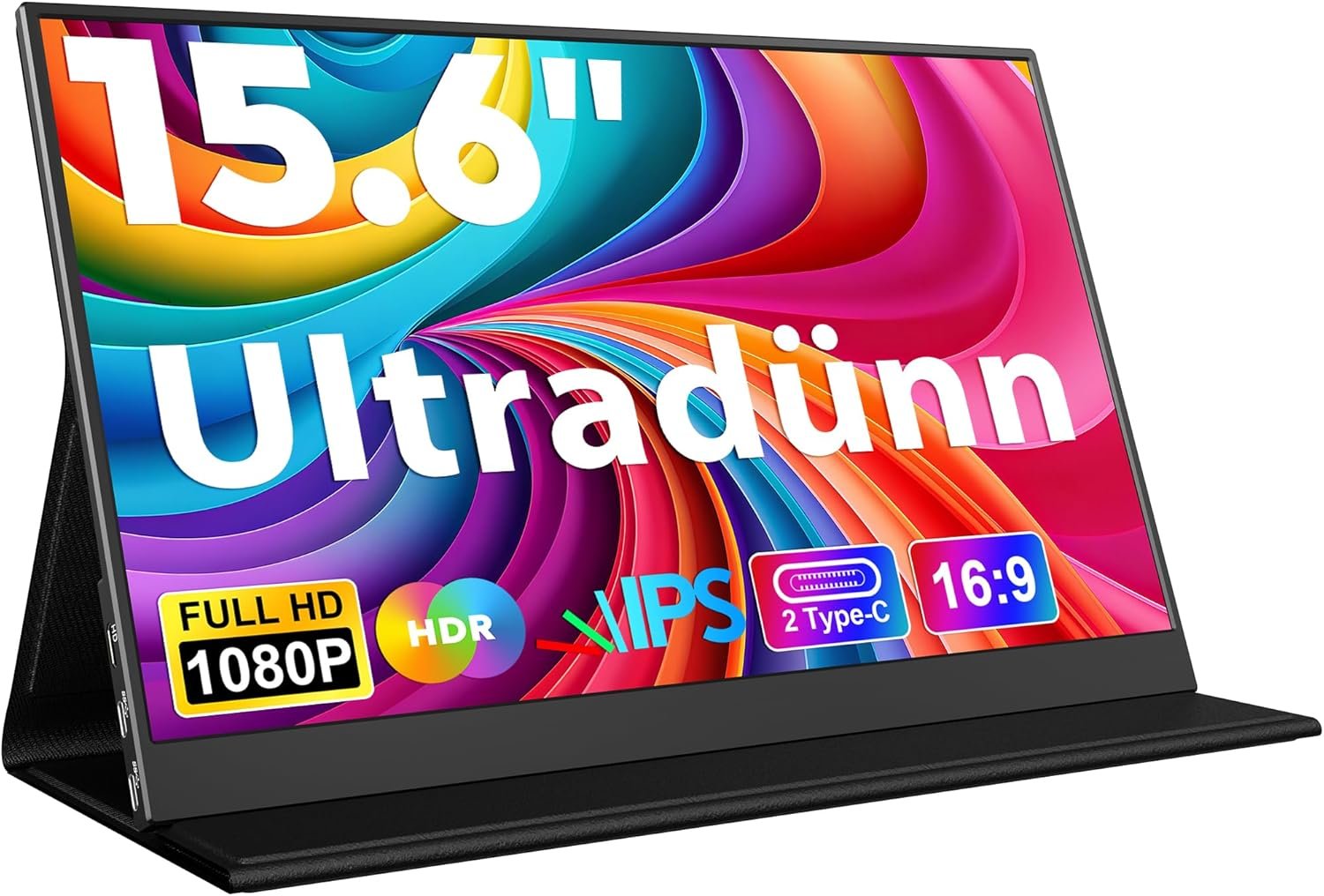 Монитор портативный 15.6" HONGO P156A06 Full HD IPS 60 Гц, фото №1