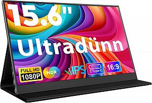 Монітор портативний 15.6" HONGO P156A06 Full HD IPS 60 Гц - Фото 1