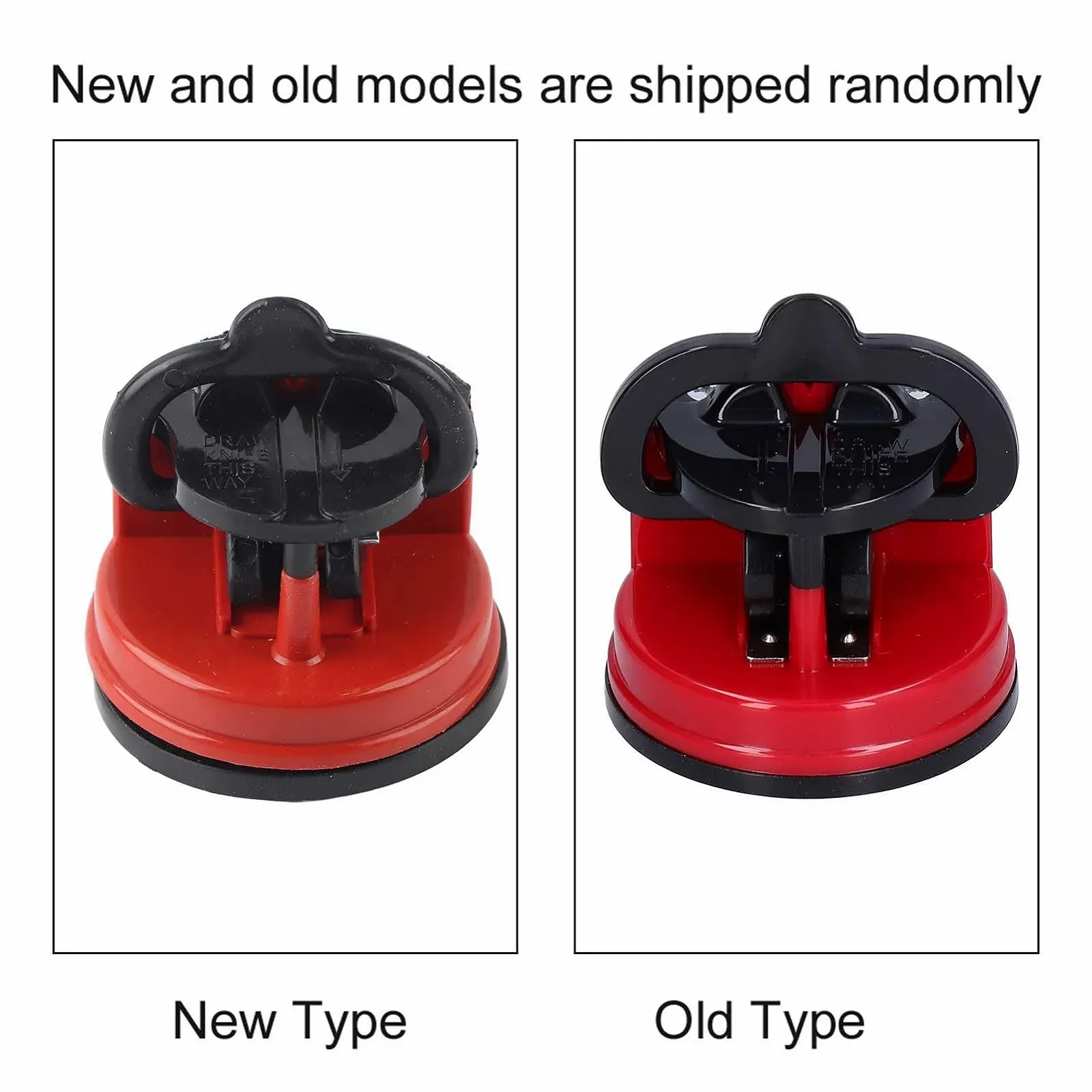 Точилка для ножей ручная с присоской ABS вольфрамовая сталь Красная, фото №7