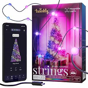 Гирлянда Twinkly Candies 200 LED RGB 12 метров, зеленый провод, питание USB-C - Фото 1