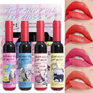 Набор блесков для губ Cute Cat Lip Gloss Set 4 шт. - Фото 1