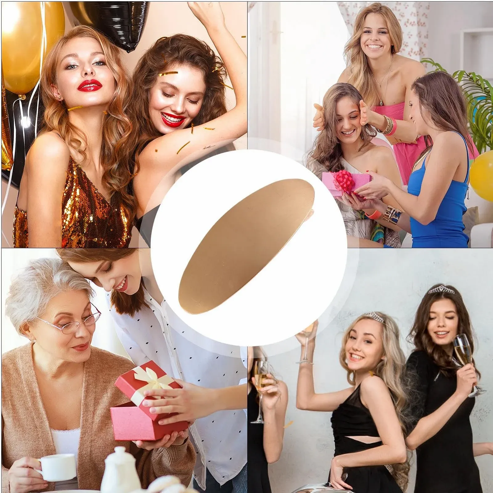 Заколка для волос OVAL BARRETTES Овальная Большая Золотая Серебряная, фото №4 Заколка для волос OVAL BARRETTES Овальная Большая Золотая Серебряная, фото №4