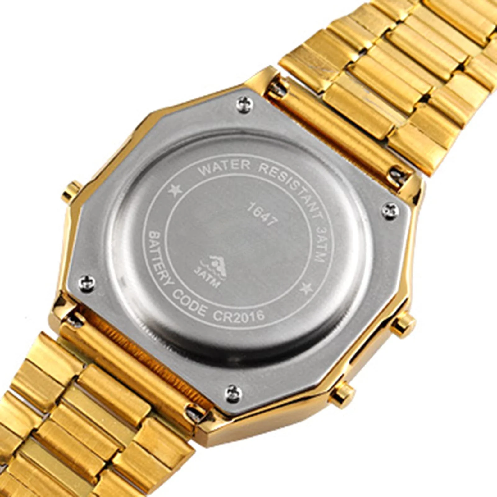 Цифровий годинник Nicoone зі стрічкою з неіржавної сталі, світлодіодною підсвіткою, фото №7 Цифровий годинник Nicoone зі стрічкою з неіржавної сталі, світлодіодною підсвіткою, фото №7