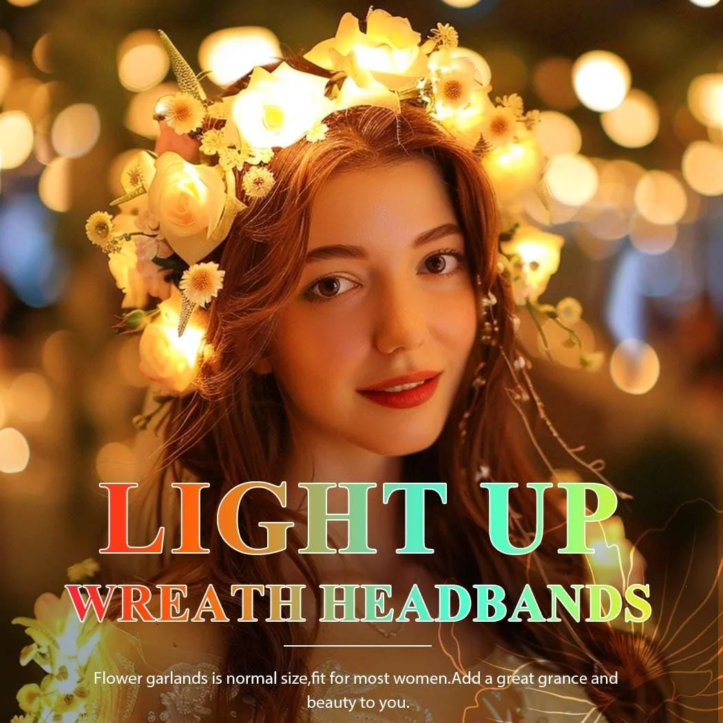 Вінок для волосся з LED підсвічуванням Zoestar, фото №3