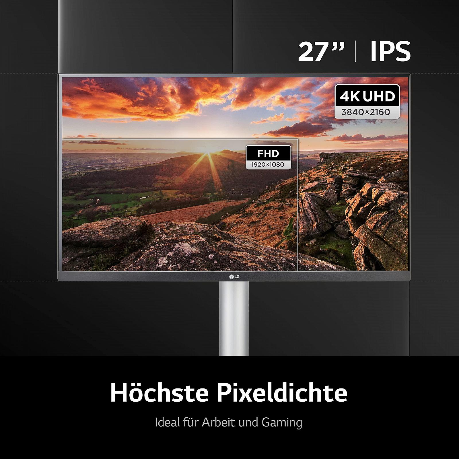 Монитор LG Electronics 27UP85NP-W 4K UHD 27 дюймов IPS с DCI-P3 95% и 5мс GtG - Бело-черный, фото №2