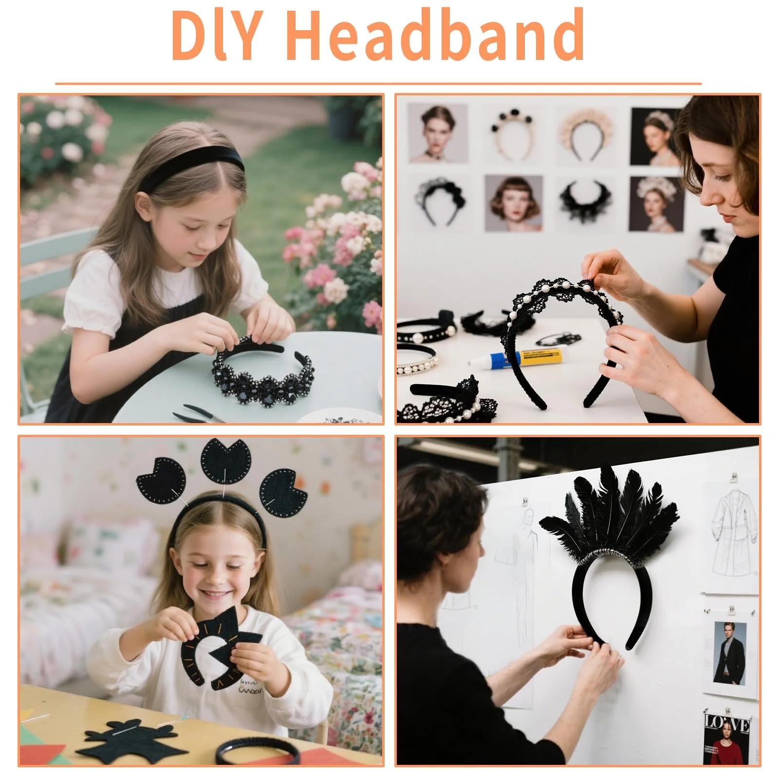 Обруч Черный Широкий 4 см, фото №4