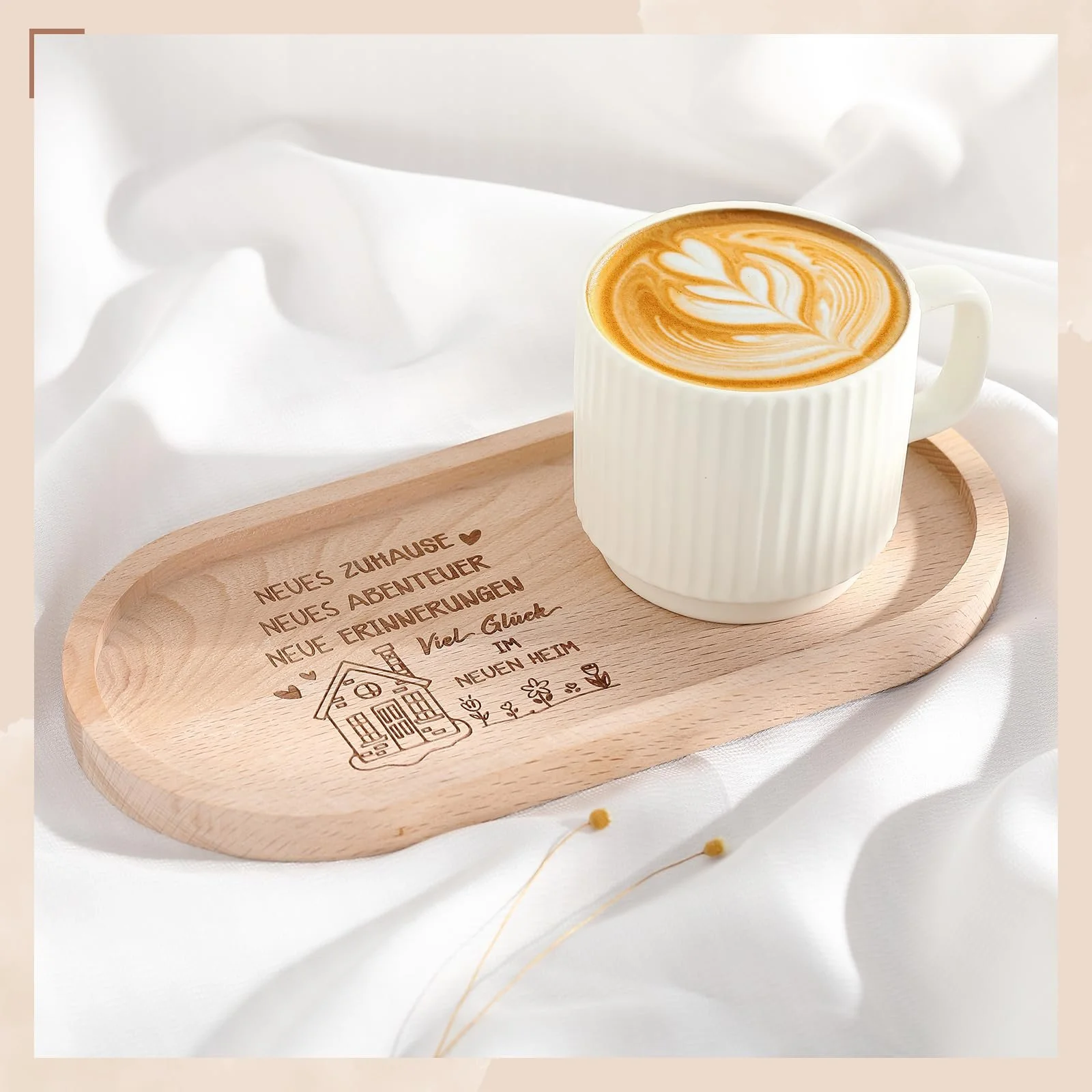 Таця дерев'яна Hestya з гравіюванням Щасти у новому домі, фото №4 Таця дерев'яна Hestya з гравіюванням Щасти у новому домі, фото №4