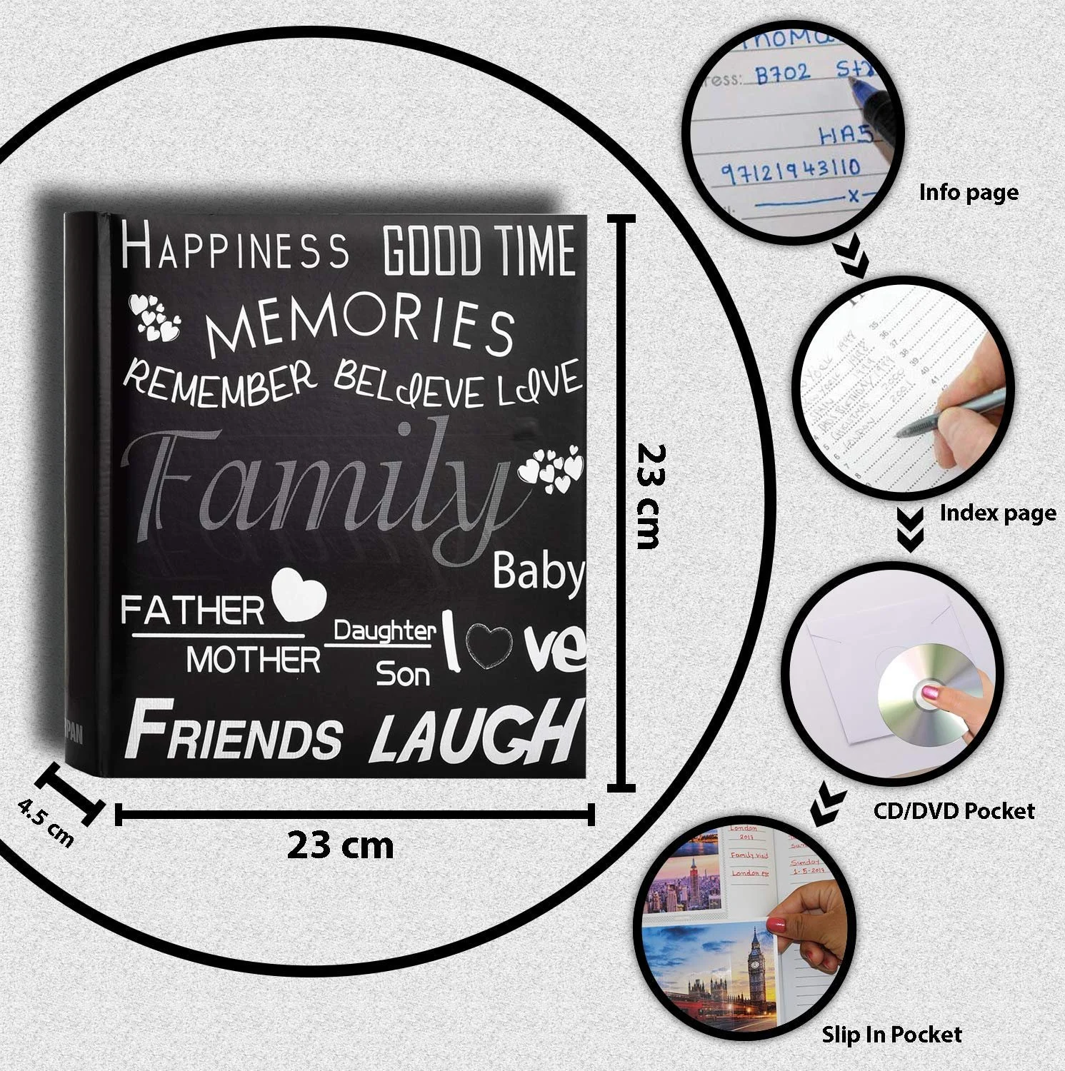 Фотоальбом Arpan Family, Friends Travel/Holiday Destinations/Memory для фотографий 10x15 cm на 200 фотографий с местом для записей, фото №2 Фотоальбом Arpan Family, Friends Travel/Holiday Destinations/Memory для фотографий 10x15 cm на 200 фотографий с местом для записей, фото №2