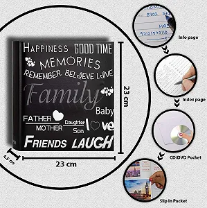 Фотоальбом Arpan Family, Friends Travel/Holiday Destinations/Memory для фотографий 10x15 cm на 200 фотографий с местом для записей цена на synthetic.ua - Фото 1 Фотоальбом Arpan Family, Friends Travel/Holiday Destinations/Memory для фотографий 10x15 cm на 200 фотографий с местом для записей synthetic.ua - Фото 1