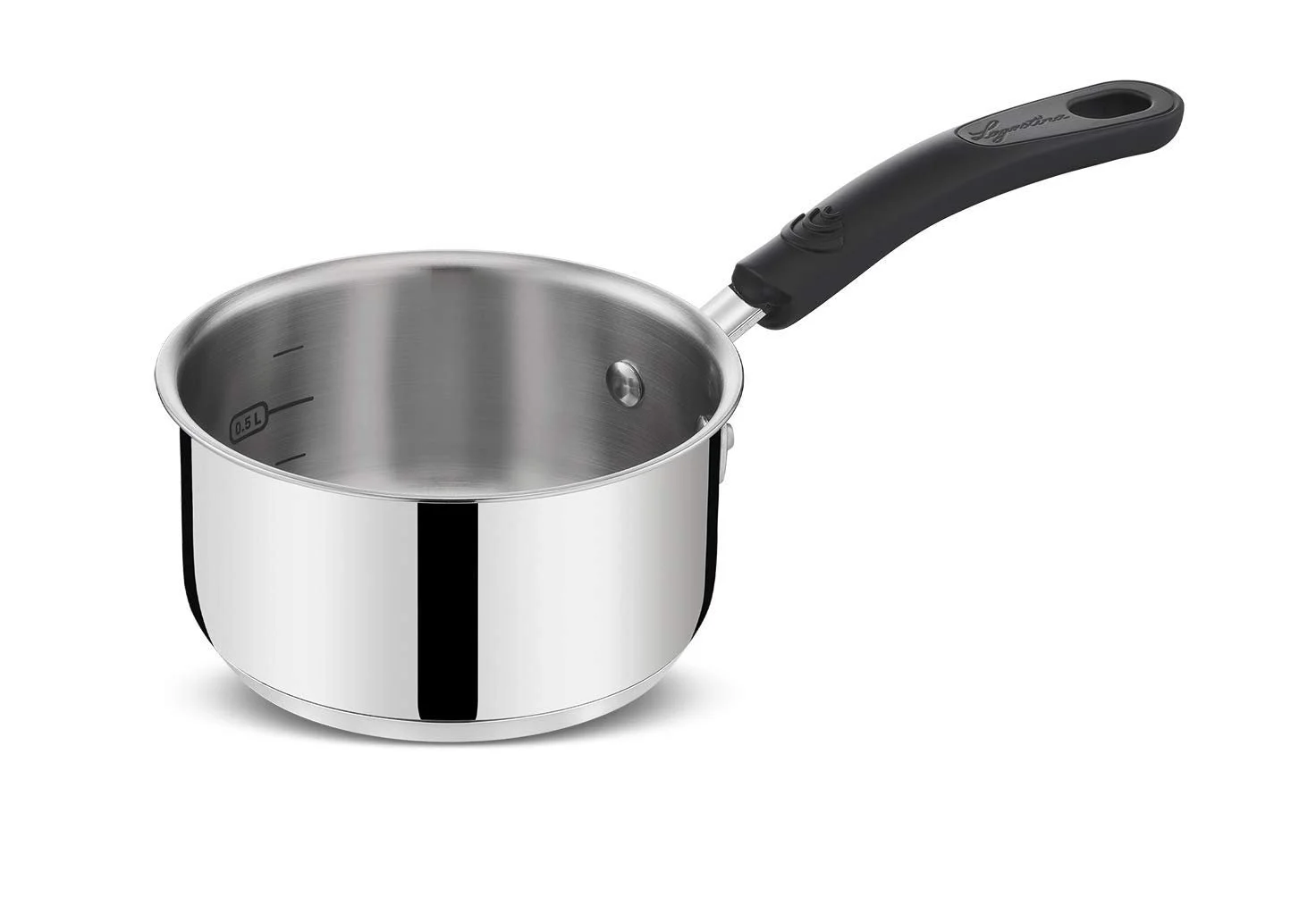 Ківш Lagostina Pratica 14 см з довгою ручкою для індукції нержавіюча сталь сіра, фото №1