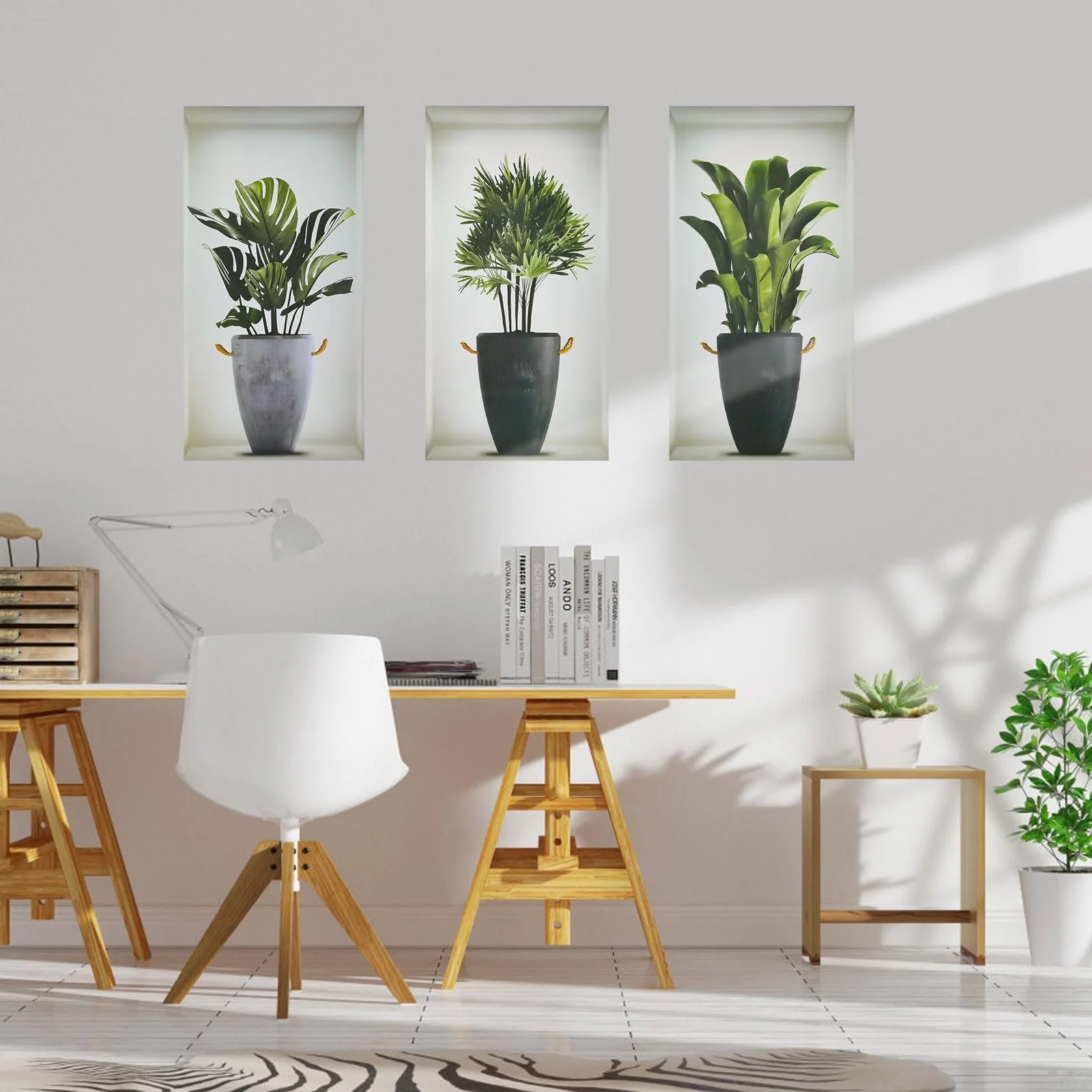 Набір наклейок на стіну 3D Green Plant PVC Бонсай у горщиках 6 шт. зі шпателем, фото №7 Набір наклейок на стіну 3D Green Plant PVC Бонсай у горщиках 6 шт. зі шпателем, фото №7