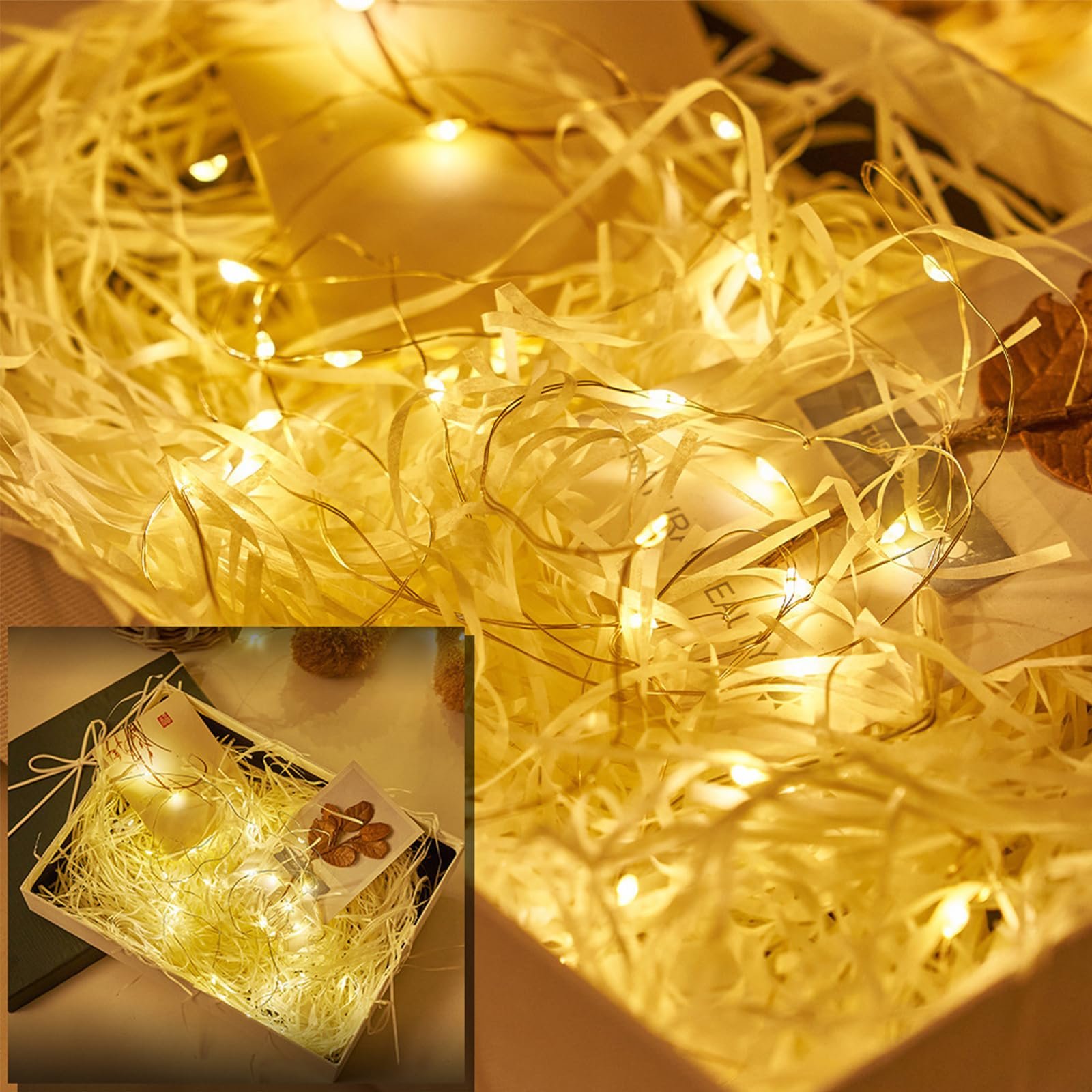 Гірлянда ENLACE, 100 LED, 10 м, мідний дріт, теплий білий, фото №4