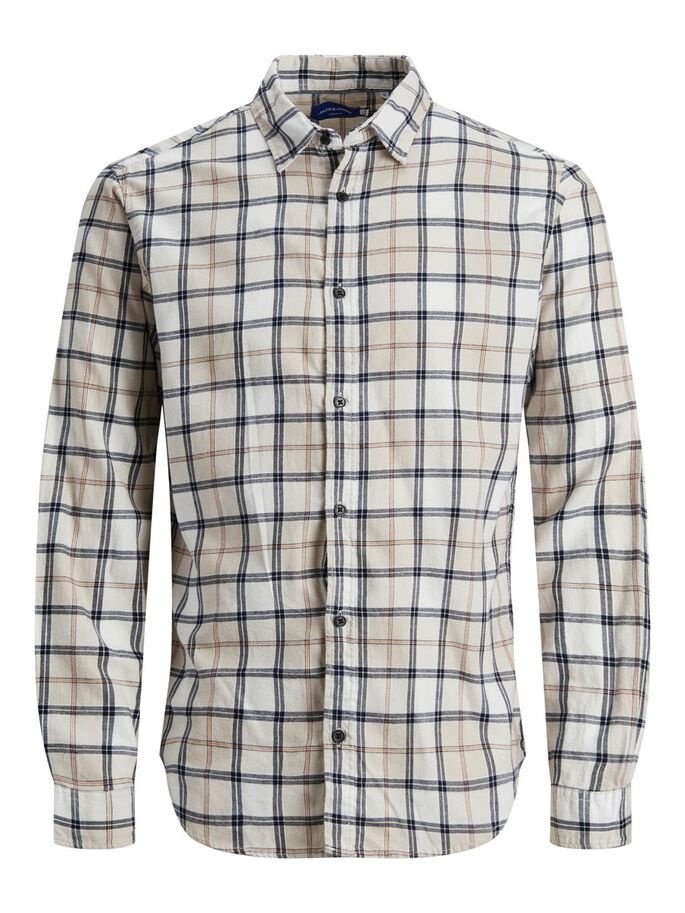 Рубашка Jack&Jones SLIM FIT В клетку Бежевый, фото №5
