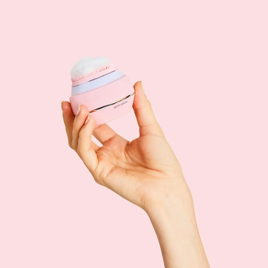 Щітка для очищення обличчя Higher Glow Силіконова 3D звукова вібрація, фото №4