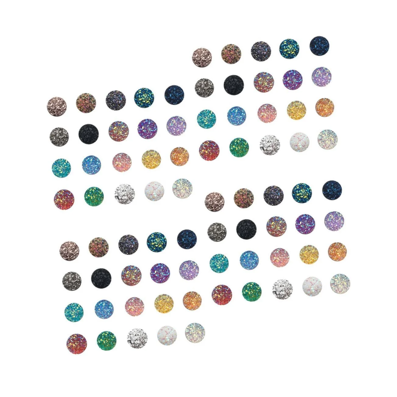 Украшения FRCOLOR, 100 штук, бусины из смолы, круглые кабошоны, искусственные друзы, стеклянные драгоценные камни, фото №1