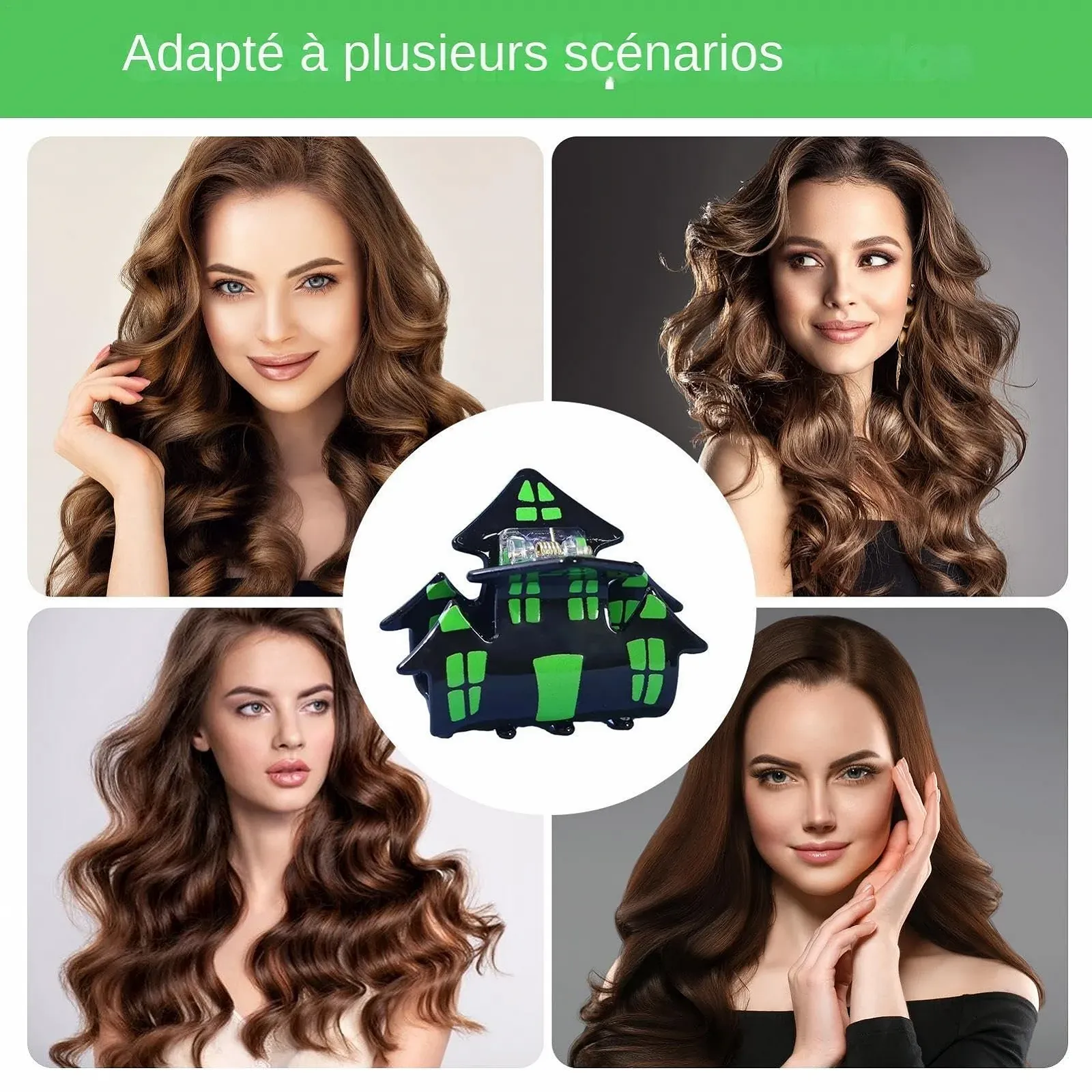 Заколка для волос Хэллоуин, декоративная заколка в форме дома, фото №4 Заколка для волос Хэллоуин, декоративная заколка в форме дома, фото №4