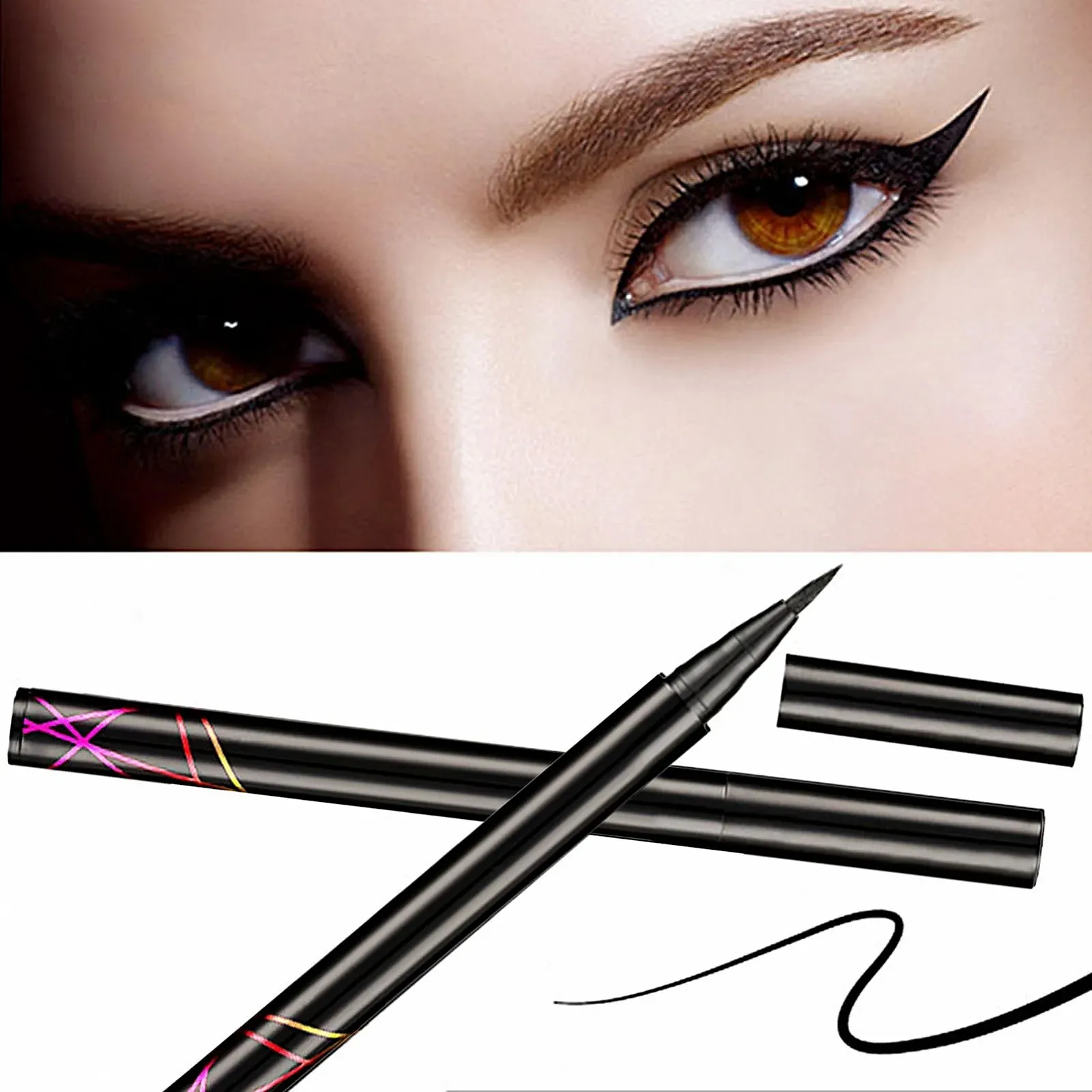 Рідка Підводка Zorq, високопігментована, екстратонка, водостійка, стійка, стійка до поту, фото №4