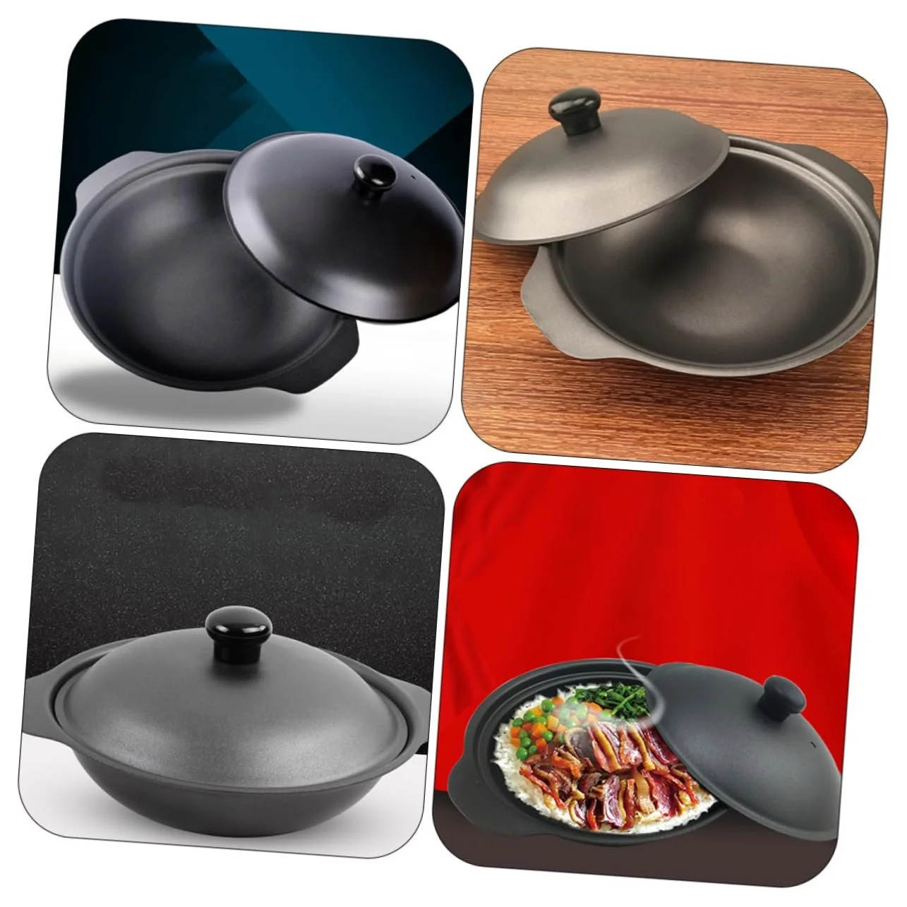 Кастрюля VICASKY Чугунная с крышкой 18 см Черная, фото №3 Кастрюля VICASKY Чугунная с крышкой 18 см Черная, фото №3