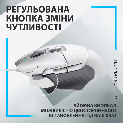 Мышка Logitech G502 X USB White (910-006146), фото №7