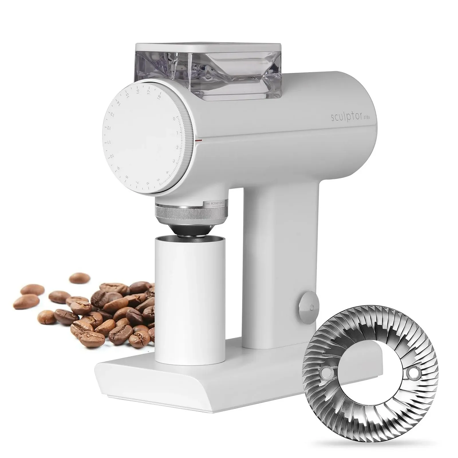 Кофемолка TIMEMORE Sculptor 078S Электрическая, с плоскими жерновами Белый, фото №1