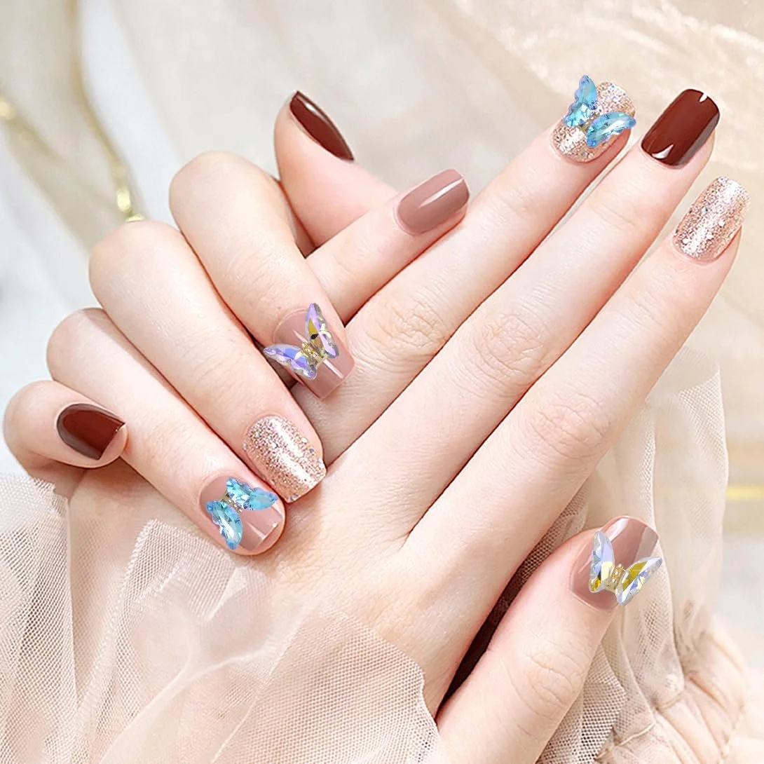 3D Блискучі метелики Стрази Акрилові прозорі, фото №5