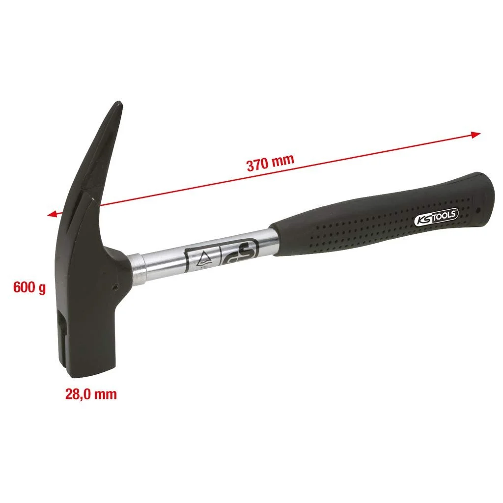 Молоток-кирка покрівельника KS Tools 140.2002 Магнітний 600 g, фото №3