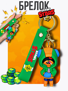 Брелок Бравл Старс Brawl Stars Leon Леон фігурка іграшка для ключів, рюкзака, сумки 7 см - Фото 1