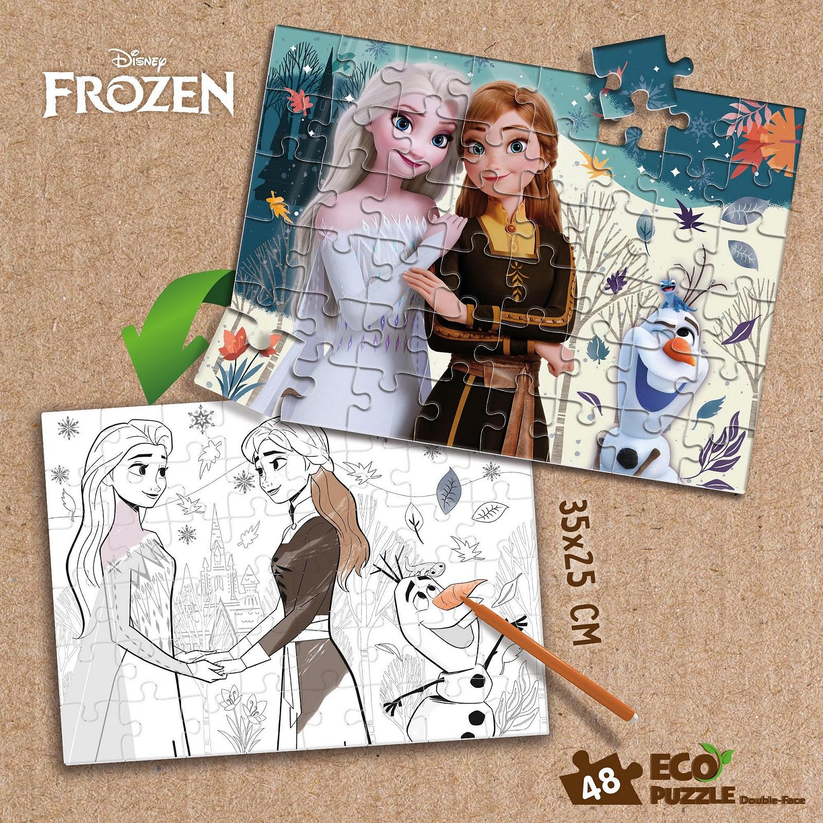 Двусторонний пазл-раскраска Lisciani Disney Snow Queen 48 элементов 25 x 35 см, фото №4 Двусторонний пазл-раскраска Lisciani Disney Snow Queen 48 элементов 25 x 35 см, фото №4