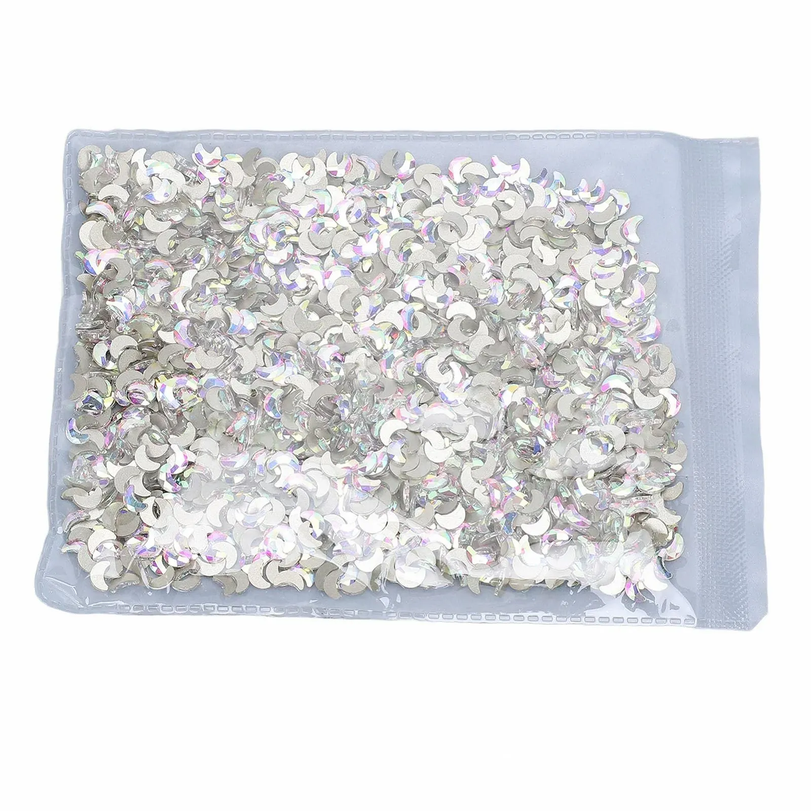 Набор Бриллиантов для Ногтей Moon Glitter, Форма Полумесяца с Плоской Задней Стенкой, фото №7