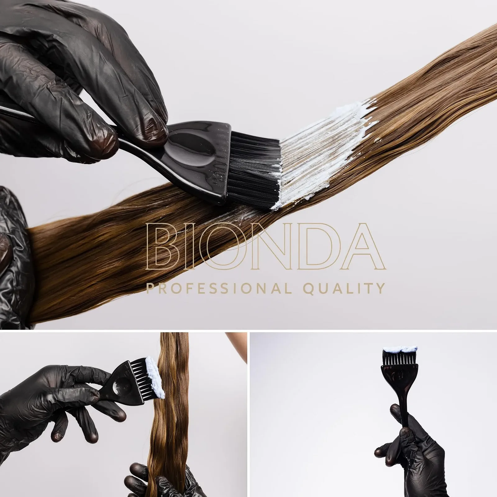 Крем-фарба для волосся Bionda Professional Permanent, 200 мл, подвійна упаковка, догляд з кератином і морингою, стійкий колір і блиск, 100% покриття сивини, 2 Синьо-чорний, 200 мл, фото №7