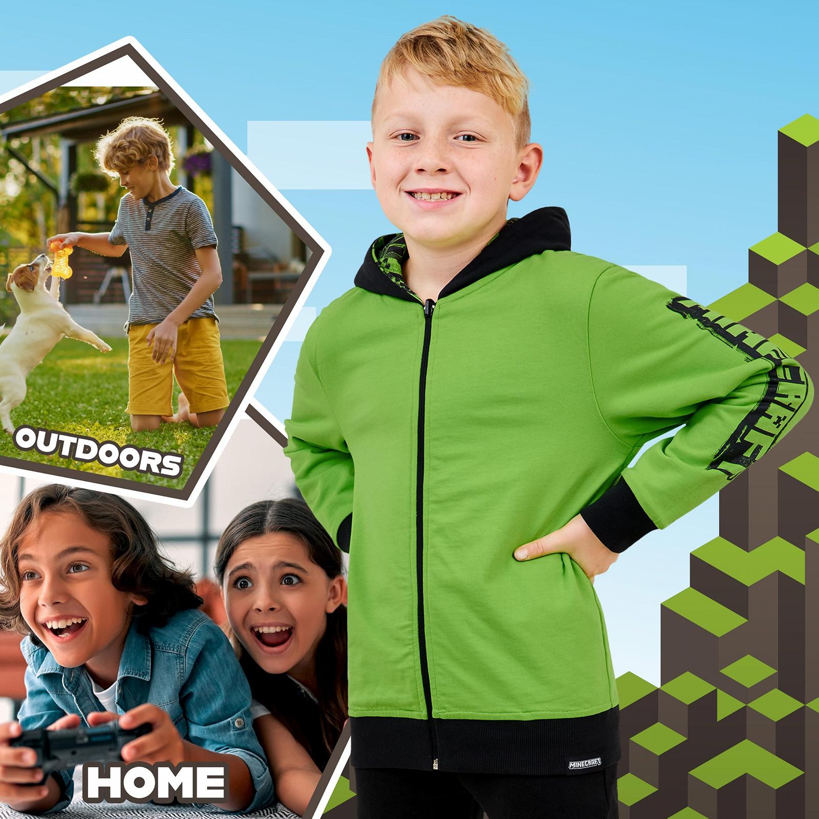 Худі Minecraft Creeper Reversible для хлопчиків з блискавкою, фото №4