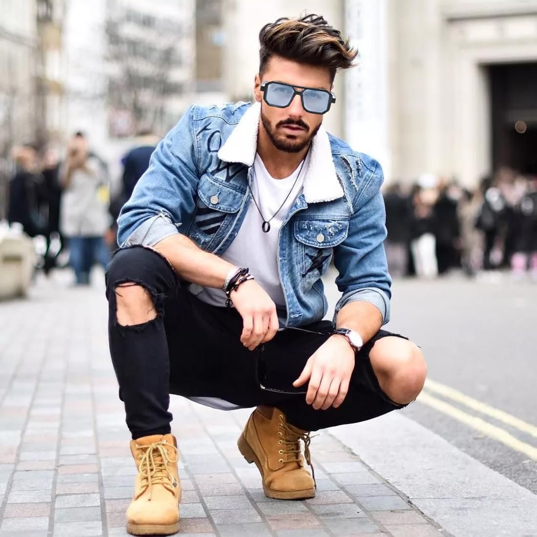 Сонцезахисні Окуляри HAZMA Ретро Aviator Квадратні, фото №5