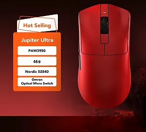 Игровая мышка KYSONA Jupiter Ultra Red PAW3950 30000DPI 8000Гц 750IPS 50G цена на synthetic.ua - Фото 1 Игровая мышка KYSONA Jupiter Ultra Red PAW3950 30000DPI 8000Гц 750IPS 50G synthetic.ua - Фото 1