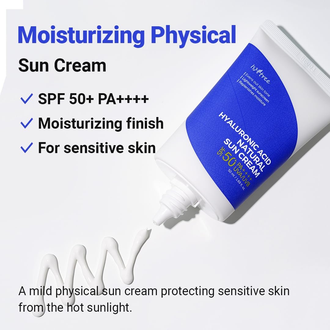 Сонцезахисний крем IsNtree Natural з гіалуроновою кислотою SPF 50 PA++++ 50 мл, фото №2