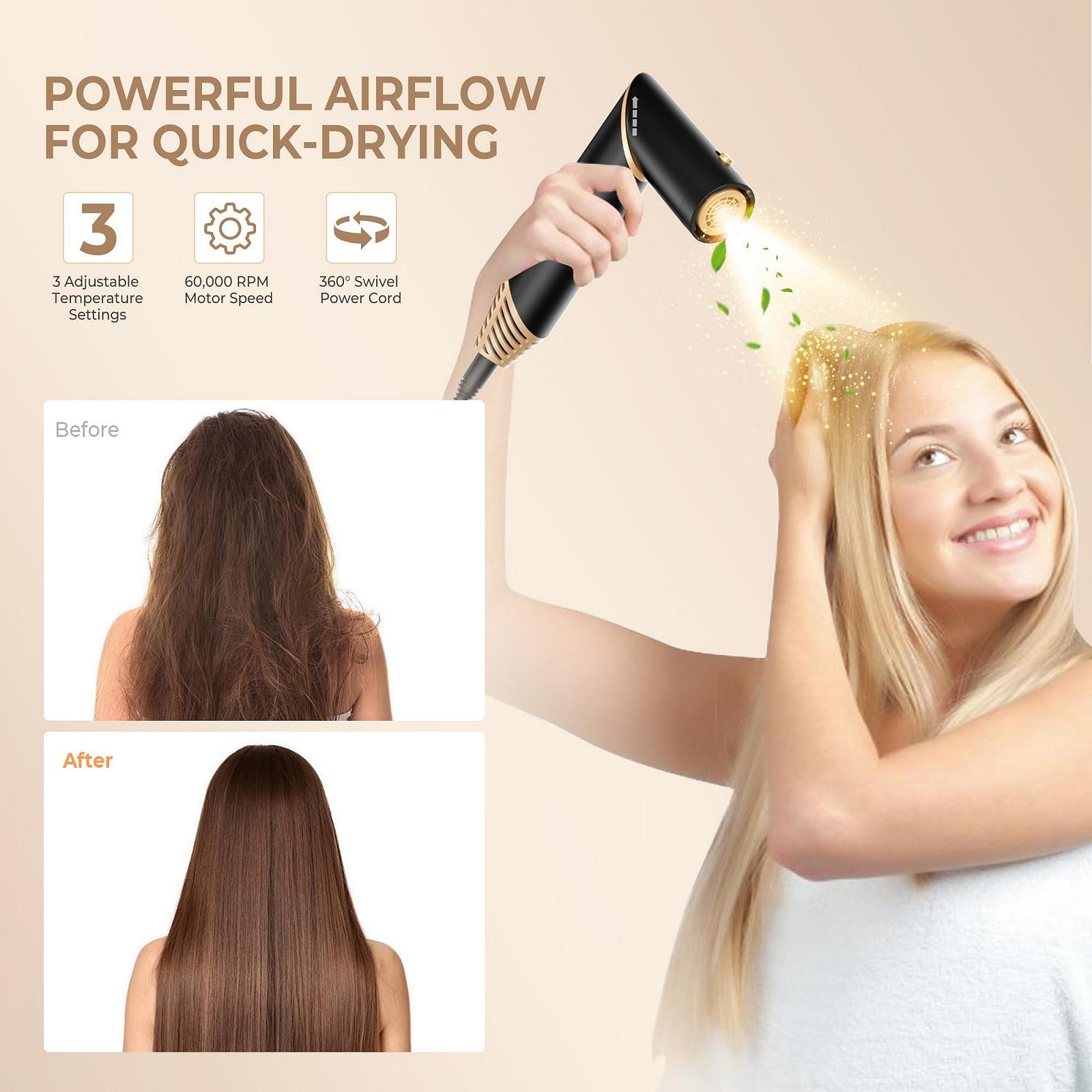 Мультистайлер UMIGA Airstyler 5-in-1 1000W 60000 RPM Black, фото №4 Мультистайлер UMIGA Airstyler 5-in-1 1000W 60000 RPM Black, фото №4