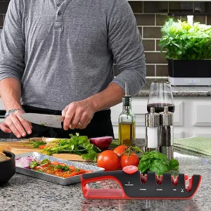 Точилка для ножів та ножиць 6 режимів регульована ручна професійна synthetic.ua - Фото 1