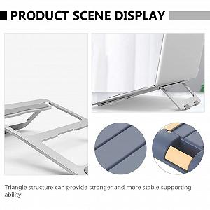 Подставка для ноутбука Tofficu складная из алюминиевого сплава synthetic.ua - Фото 1