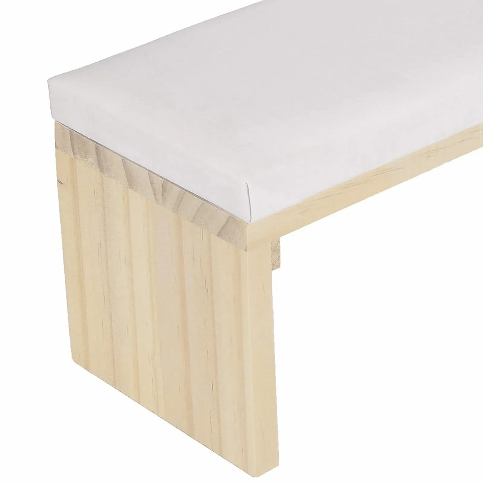 Подставка под руку для маникюра Wakects Дерево + PU кожа 30x12x13см Белый, фото №6