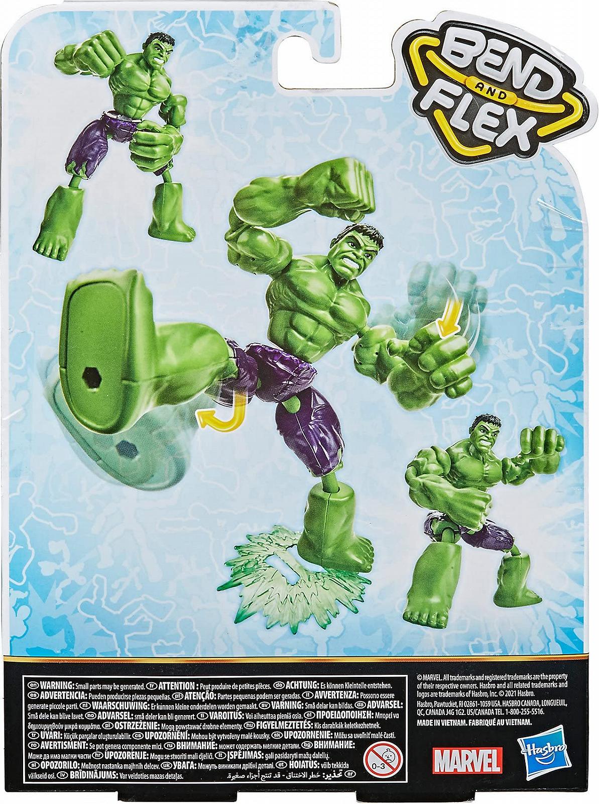 Фігурка Avengers Bend and Flex Халк, 15 см, різнокольоровий, фото №4