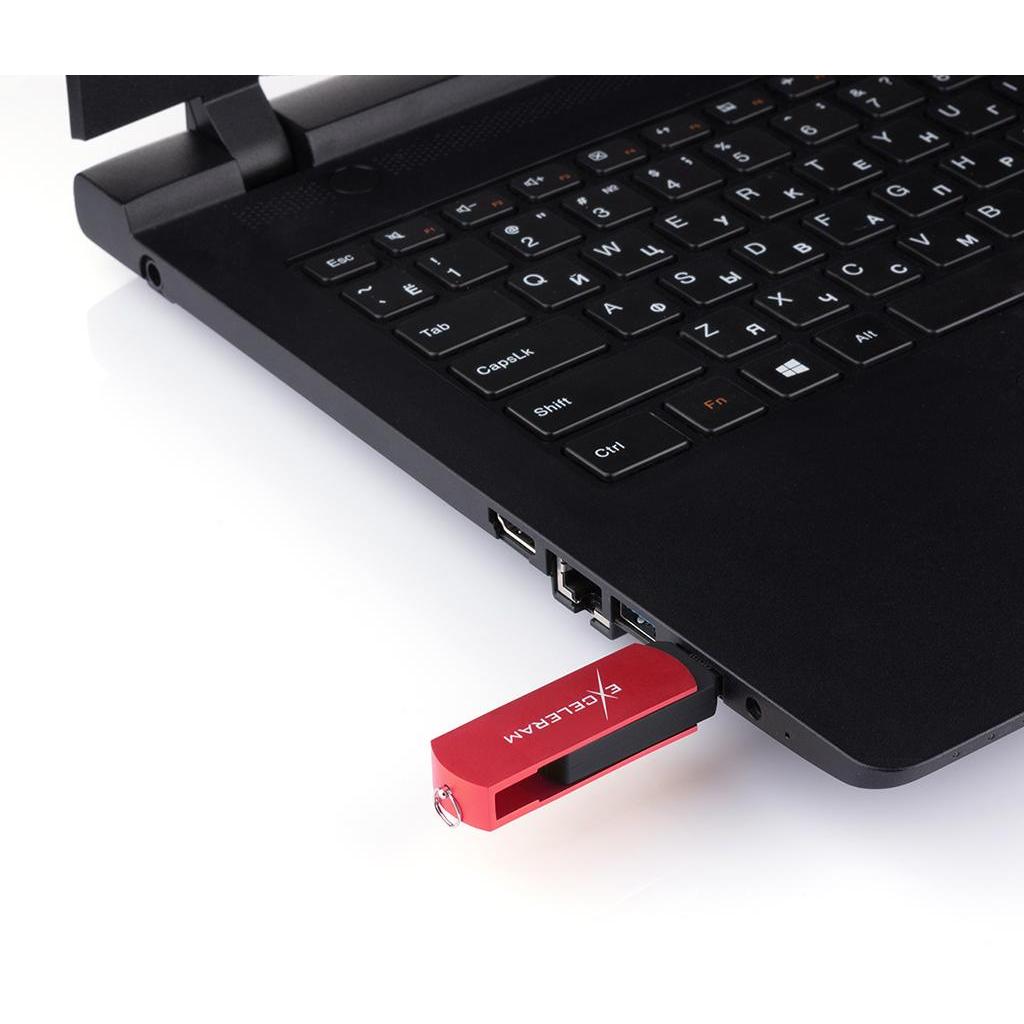 USB флеш-накопитель Exceleram 128gb P2 Series Red/Black USB 3.1 Gen 1 EXP2U3REB128, фото №7