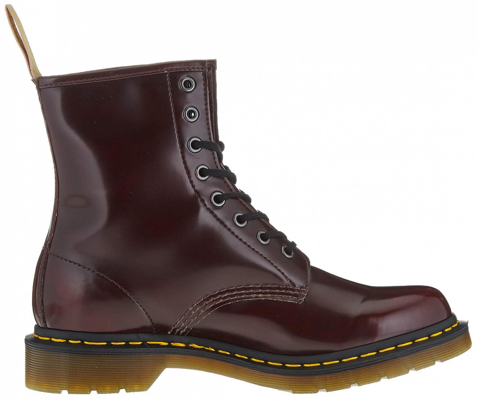 Черевики Dr. Martens 1460 Vegan Cambridge Brush Вишнево-червоний, фото №6