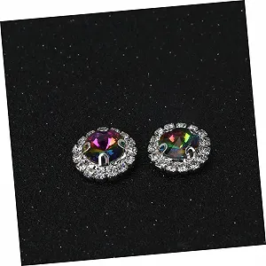 Стразы TEHAUX Плоские круглые разноцветные 20 шт. synthetic.ua - Фото 1